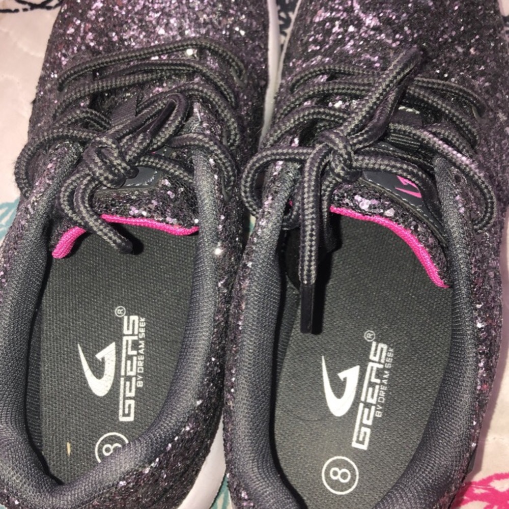 glitter tennis shoes